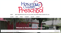 Desktop Screenshot of hosannapreschool.com